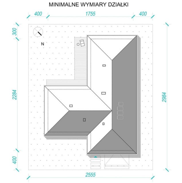 Rzut projektu Dla Melomana 3 - Usytuowanie na działce