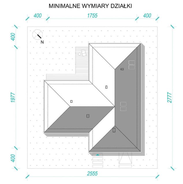 Rzut projektu Dla Melomana 1 - Usytuowanie na działce