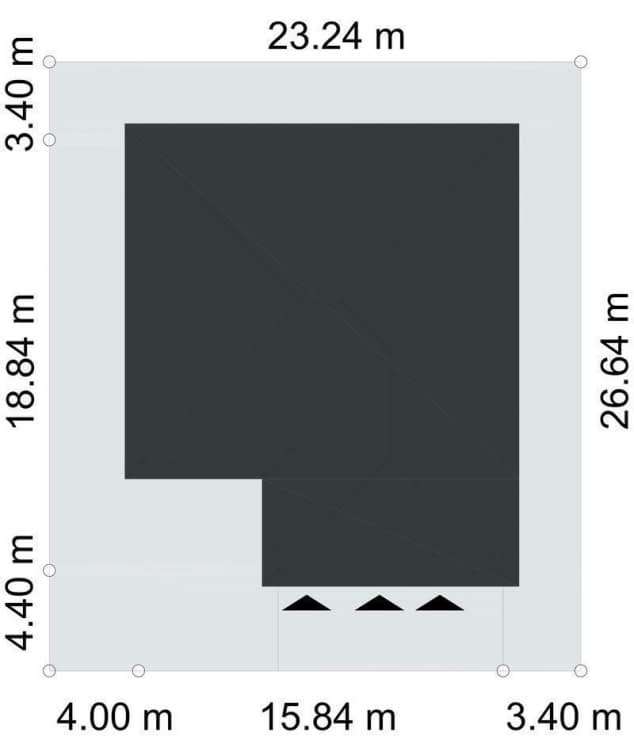 Rzut projektu SZCZEGÓLNY D78 - Usytuowanie na działce