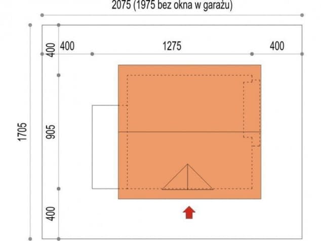 Rzut projektu Lolek N 2G - Usytuowanie na działce