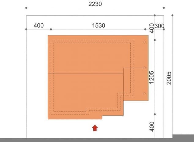 Rzut projektu Nel 2G - rzut sytuacyjny