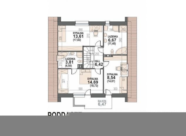 Rzut projektu Nemo - rzut poddasza