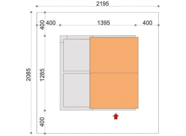 Rzut projektu Gusto II 2G+ - rzut sytuacyjny