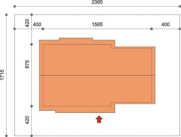 Rzut projektu Guliwer N 2G+ - rzut sytuacyjny