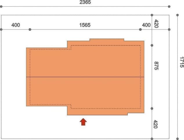 Rzut projektu Guliwer N 2G+ - rzut sytuacyjny