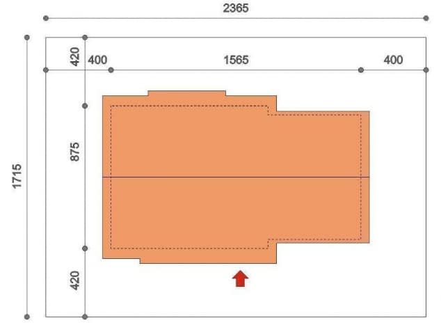Rzut projektu Guliwer 2G+ - rzut sytuacyjny