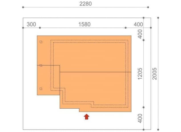 Rzut projektu Nel IIN 2G+ - rzut sytuacyjny