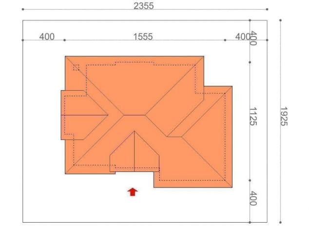 Rzut projektu Alicja N 2G+ - rzut sytuacyjny