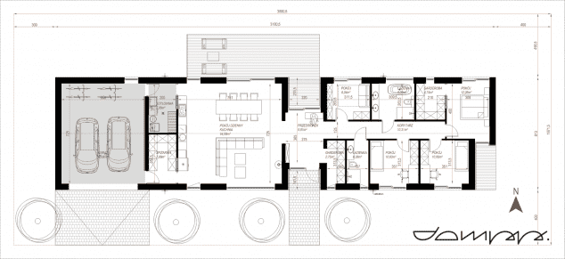 Rzut projektu HOUSE 35 - Rzut parteru