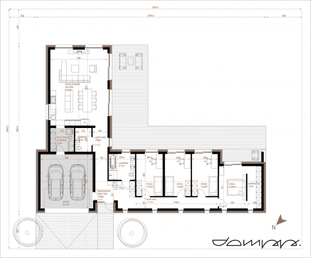 Rzut projektu HOUSE 39 - Rzut parteru