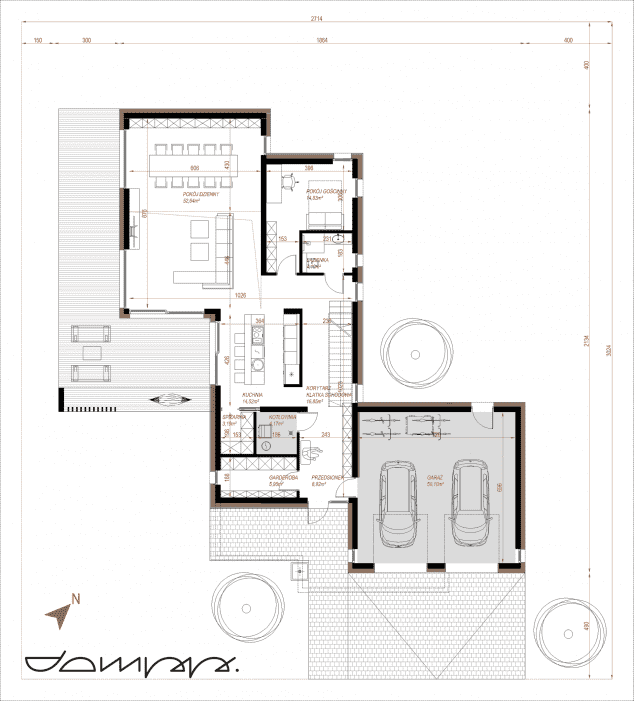Rzut projektu HOUSE X27 - Rzut parteru