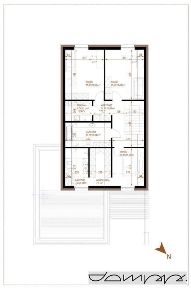 Rzut projektu HOUSE X23 - Rzut poddasza