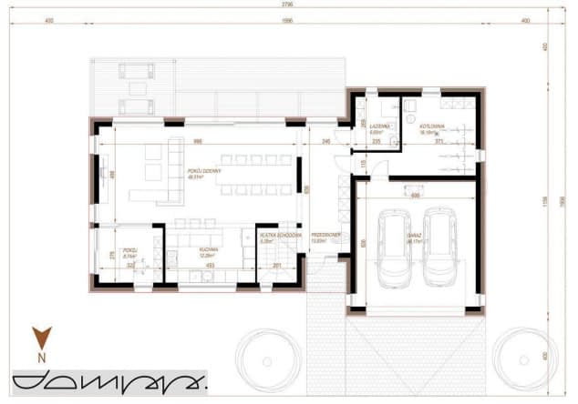 Rzut projektu HOUSE X17 - Rzut parteru
