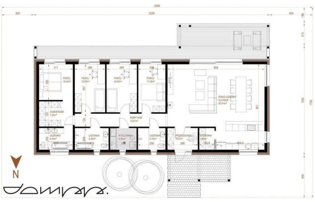 Rzut projektu HOUSE 25 - Rzut parteru