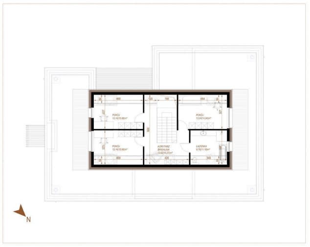 Rzut projektu HOUSE X19 - Rzut poddasza