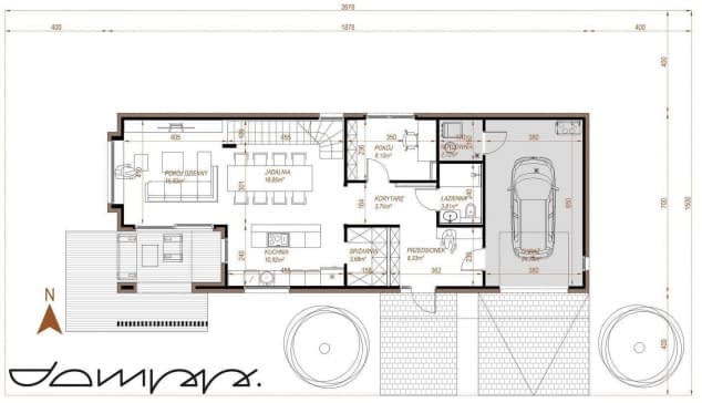 Rzut projektu HOUSE X21 - Rzut parteru