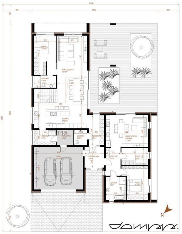 Rzut projektu HOUSE X20 - Rzut parteru