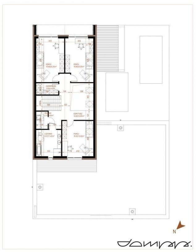 Rzut projektu HOUSE X20 - Rzut poddasza