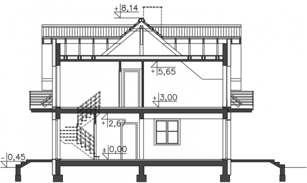 Rzut projektu Rotterdam (DCP184) - Przekrój