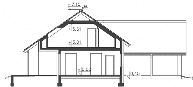 Rzut projektu Neapol II (DCP193a) - Przekrój