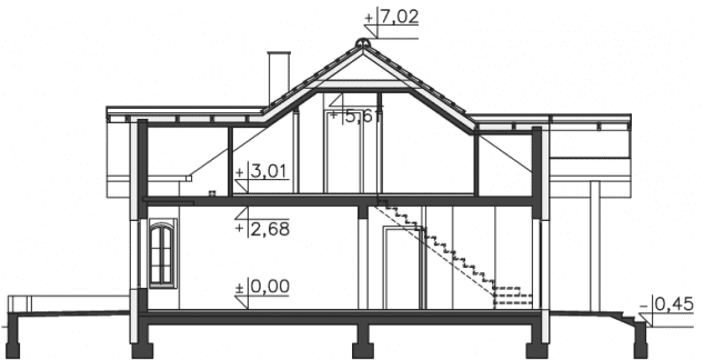 Rzut projektu Atlanta (DCP241) - Przekrój