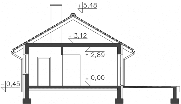 Rzut projektu Lucca (LMB71) - Przekrój