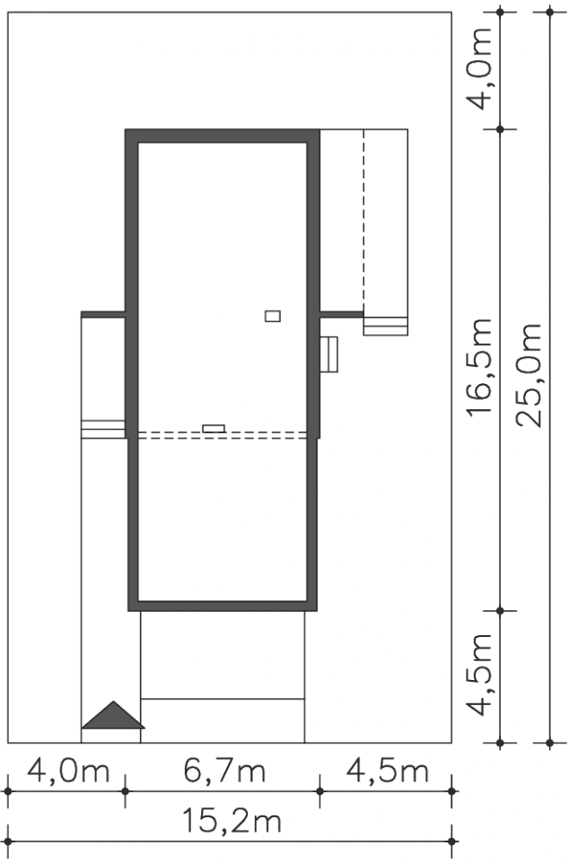 Rzut projektu Belfast (DCP268) - Usytuowanie na działce