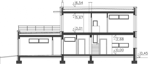 Rzut projektu Belfast (DCP268) - Przekrój