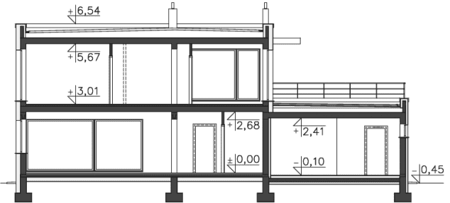 Rzut projektu Belfast II (DCP268a) - Przekrój