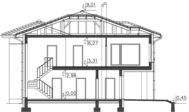 Rzut projektu Brisbane (DCP262) - Przekrój