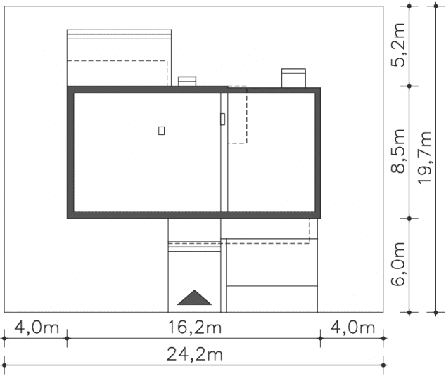 Rzut projektu Belfast III (DCP268b) - Usytuowanie na działce