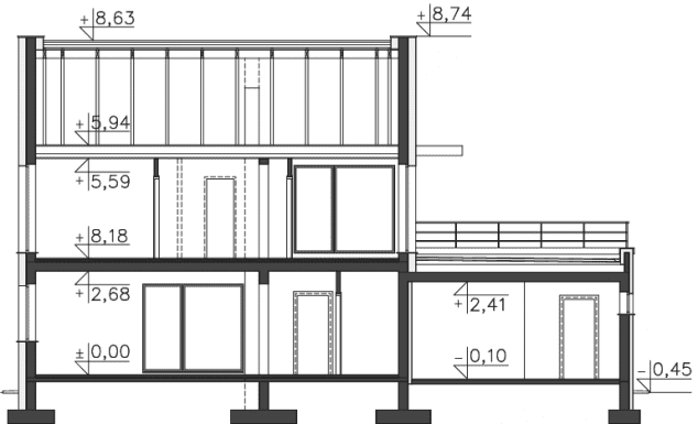 Rzut projektu Belfast IV (DCP268c) - Przekrój