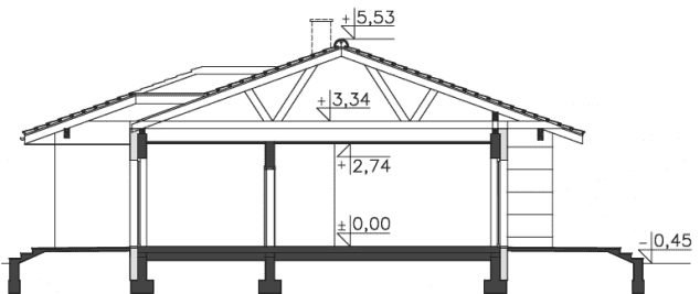 Rzut projektu Palermo (DCB100) - Przekrój