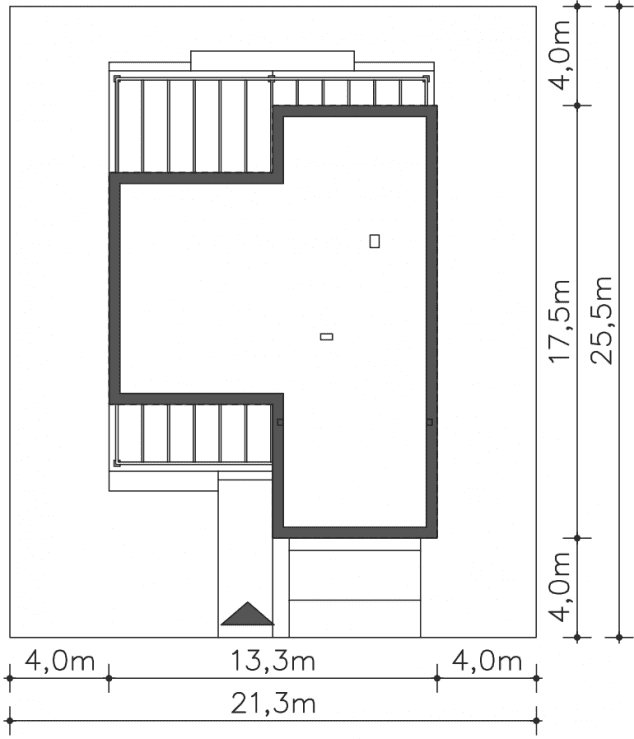 Rzut projektu Houston (DCB107) - Usytuowanie na działce