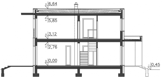 Rzut projektu Carrara (DCP332) - Przekrój