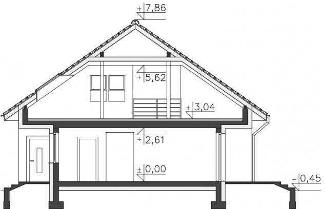 Rzut projektu Bastia (DCB111) - Przekrój