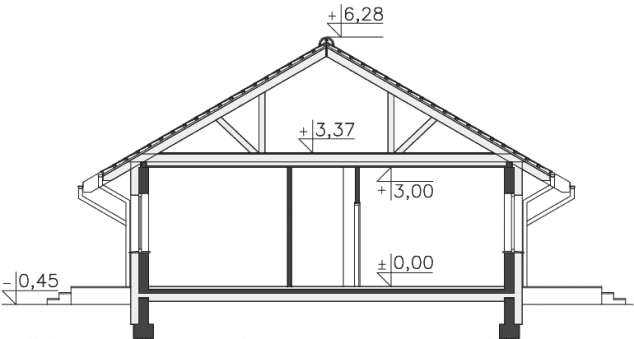 Rzut projektu Arosa (LMB115) - Przekrój