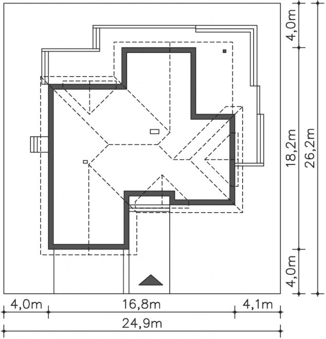 Rzut projektu Avalon VI (DCP206e) - Usytuowanie na działce