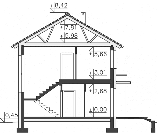 Rzut projektu Imperia III (DCP286B) - Przekrój