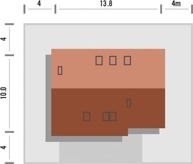 Rzut projektu Ekslibris 2 z garażem dwustanowiskowym - Rzut na działce