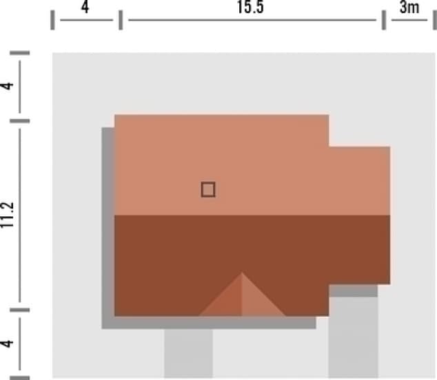 Rzut projektu Figaro - Rzut na działce
