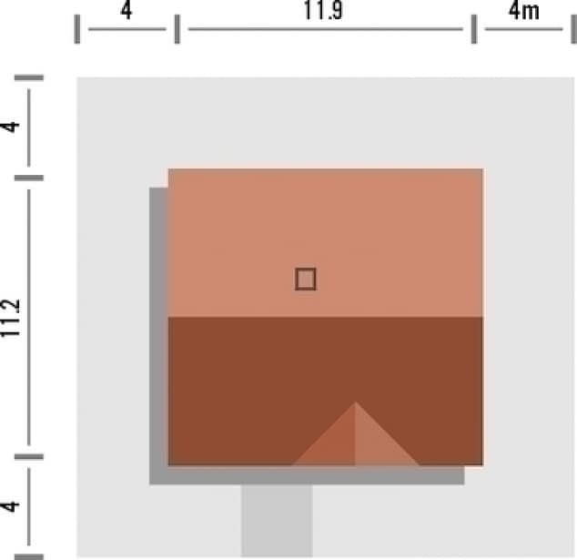 Rzut projektu Figaro - Rzut na działce