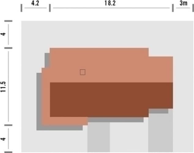 Rzut projektu Trendsetter2 z garażem - Rzut na działce