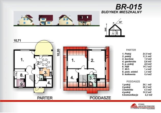 Rzut projektu BR-015 - Rzut