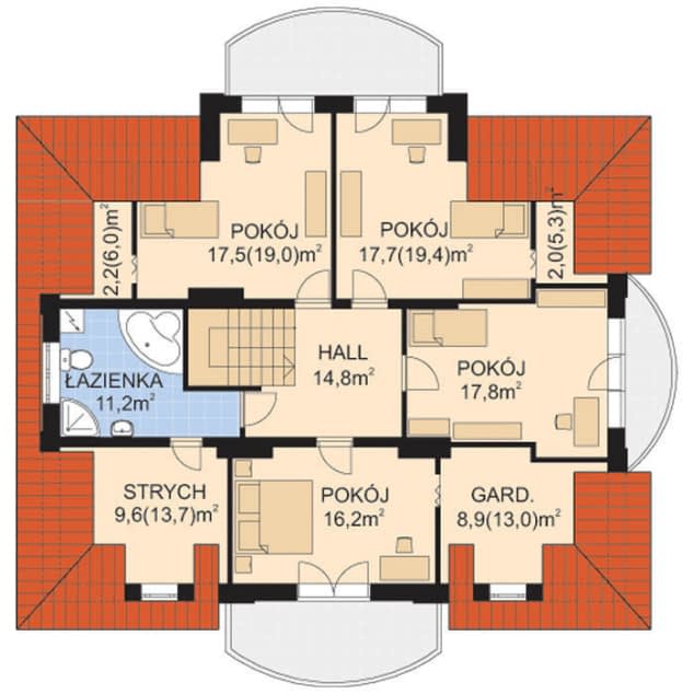 Rzut projektu APS 048 - Poddasze