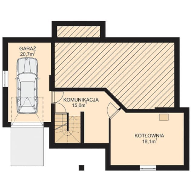 Rzut projektu APS 014 - Piwnica