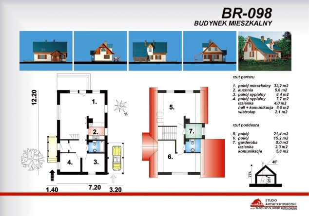 Rzut projektu BR-098 - Rzut