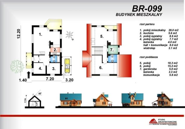 Rzut projektu BR-099 - Rzut