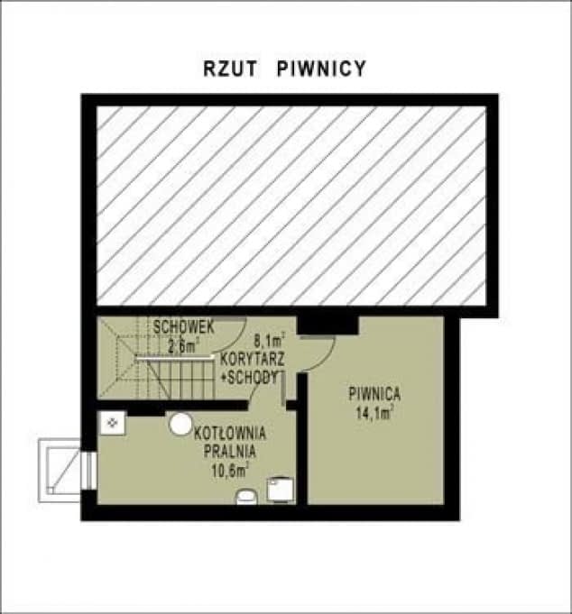 Rzut projektu WB-0038 - Piwnica