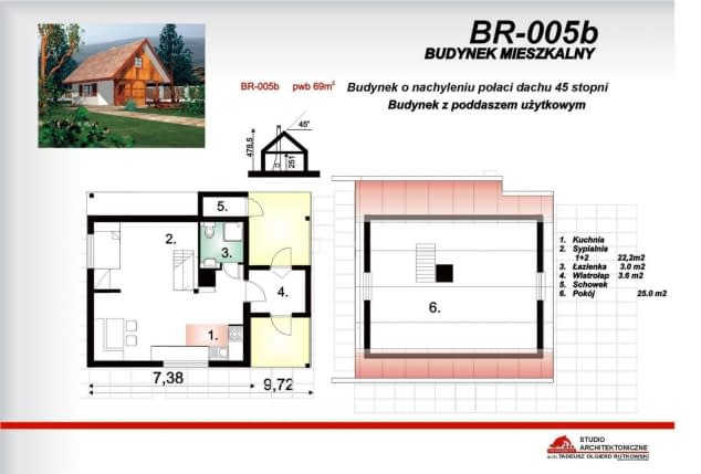 Rzut projektu BR-005b - Rzut